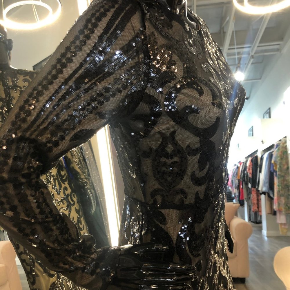 Statement Sequined Bodycon Gown - Picture 3 of 4